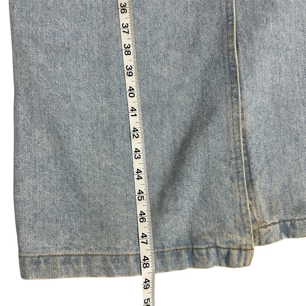 VINTAGE Fashioned by Marge Sherwin Embellished Denim Long Coat Size P/S - Picture 11 of 12